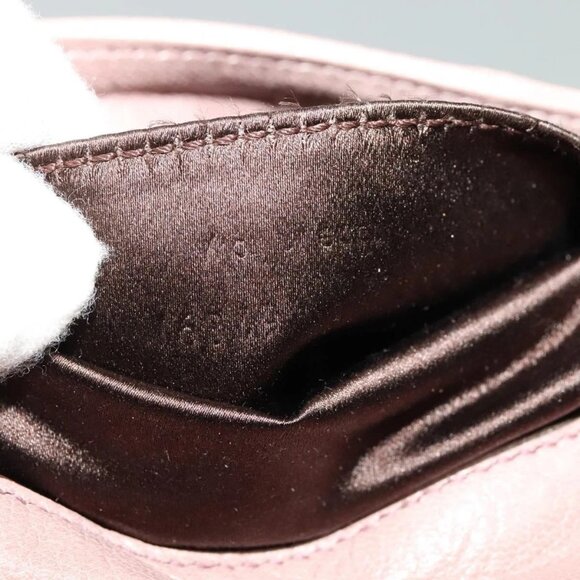 SAINT LAURENT Accessory Pouch Leather Beige Silver Auth - Picture 14 of 16